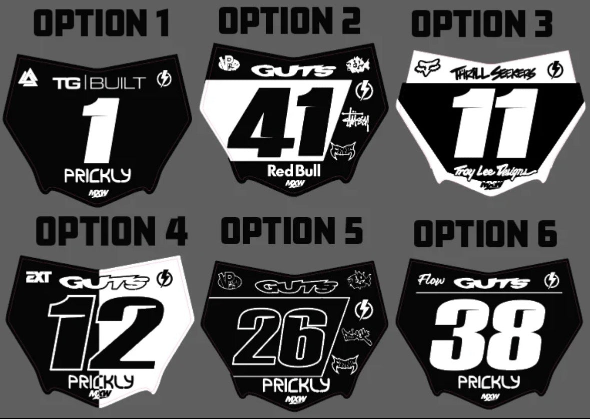Motocut plate decal